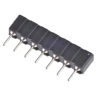 Preci-Dip 7 Way Straight Through Hole 2.54 mm Pitch SIL Socket 100 V ac, 150V dc, 3A Solder Termination 310-87-107-01-640101