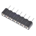 Preci-Dip 7 Way Straight Through Hole 2.54 mm Pitch SIL Socket 100 V ac, 150V dc, 3A Solder Termination 310-87-107-01-640101