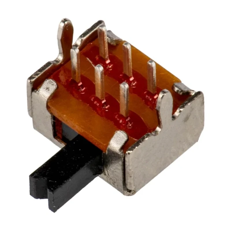 KNITTER-SWITCH PCB Slide Switch DPDT Latching 100mA Silver over Nickel Plated Copper Alloy MFP213N-RA