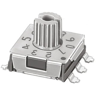 KNITTER-SWITCH Rotary Flush Rotary Coded DIP Switch Surface Mount SMR14016