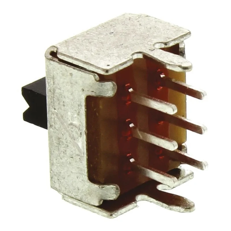 KNITTER-SWITCH PCB Slide Switch DPDT Latching 100mA Silver over Nickel Plated Copper Alloy MFP213N