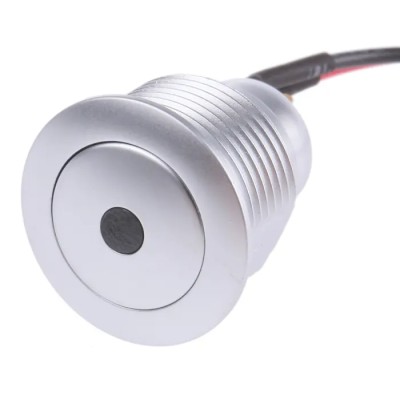 ITW Switches 57M Series Illuminated Panel Push Button Switch Silver, 16 mm Cutout, SPST, IP67 57M 511G
