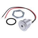 ITW Switches 57M Series Illuminated Panel Push Button Switch Silver, 16 mm Cutout, SPST, IP67 57M 511G