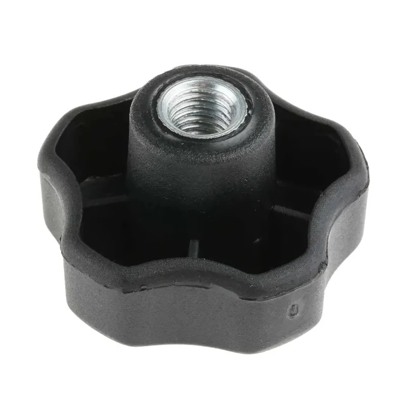 RS PRO Black Polypropylene Multiple Lobes Clamping Knob M10 Threaded Through Hole 50 mm Diameter 702-7620