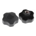 RS PRO Black Polypropylene Multiple Lobes Clamping Knob, M12 Threaded Hole, 60 mm Diameter 702-7670