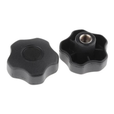 RS PRO Black Polypropylene Multiple Lobes Clamping Knob, M12 Threaded Hole, 60 mm Diameter 702-7670