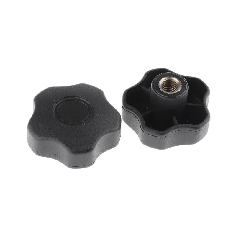 RS PRO Black Polypropylene Multiple Lobes Clamping Knob, M12 Threaded Hole, 60 mm Diameter 702-7670