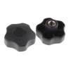 RS PRO Black Polypropylene Multiple Lobes Clamping Knob, M12 Threaded Hole, 60 mm Diameter 702-7670