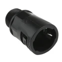 Adaptaflex Black Conduit Fitting, 21 mm Nominal Size, M20 Thread, Polyamide 66, IP66 Rated 7TCA296000R0585 AL21/M20/A/BL