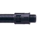 Adaptaflex Black Conduit Fitting, 21 mm Nominal Size, M20 Thread, Polyamide 66, IP66 Rated 7TCA296000R0585 AL21/M20/A/BL