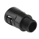 Adaptaflex Black Conduit Fitting, 21 mm Nominal Size, M20 Thread, Polyamide 66, IP66 Rated 7TCA296000R0585 AL21/M20/A/BL