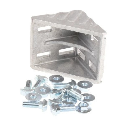 Bosch Rexroth Aluminium Angle Bracket Connecting Component for 80 mm Strut Profile, Groove Size 10 mm, M8 Thread 3842530360