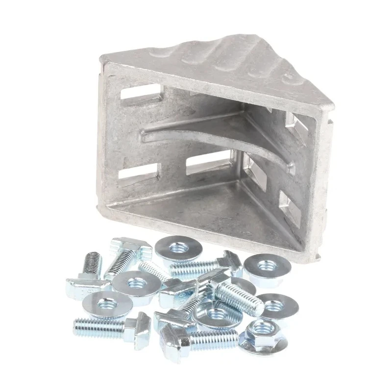 Bosch Rexroth Aluminium Angle Bracket Connecting Component for 80 mm Strut Profile, Groove Size 10 mm, M8 Thread 3842530360