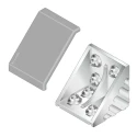 Bosch Rexroth Aluminium Angle Bracket Connecting Component for 80 mm Strut Profile, Groove Size 10 mm, M8 Thread 3842530360