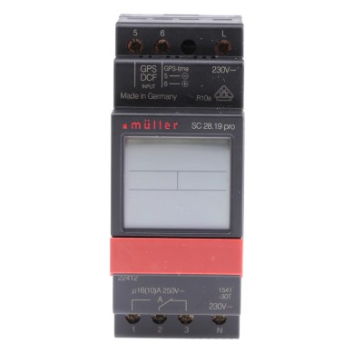 Muller Digital DIN Rail Time Switch SC 28.19 PRO 230V 50-60HZ 230V AC 1 Channel Digital Timer Germany