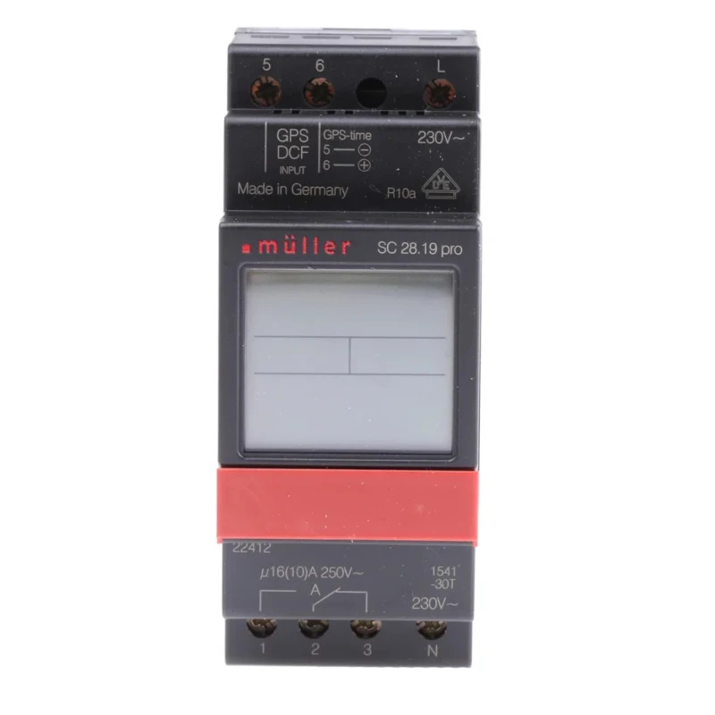 Muller Digital DIN Rail Time Switch SC 28.19 PRO 230V 50-60HZ 230V AC 1 Channel Digital Timer Germany