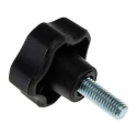 RS PRO Black Polypropylene Multiple Lobes Clamping Knob, M8 Thread Size, 20mm Thread Length, Threaded Stud, 40 mm 702-7576