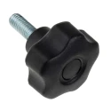 RS PRO Black Polypropylene Multiple Lobes Clamping Knob, M8 Thread Size, 20mm Thread Length, Threaded Stud, 40 mm 702-7576
