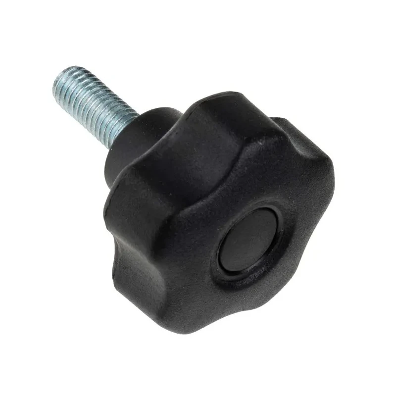 RS PRO Black Polypropylene Multiple Lobes Clamping Knob, M8 Thread Size, 20mm Thread Length, Threaded Stud, 40 mm 702-7576