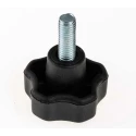 RS PRO Black Polypropylene Multiple Lobes Clamping Knob, M8 Thread Size, 20mm Thread Length, Threaded Stud, 40 mm 702-7576