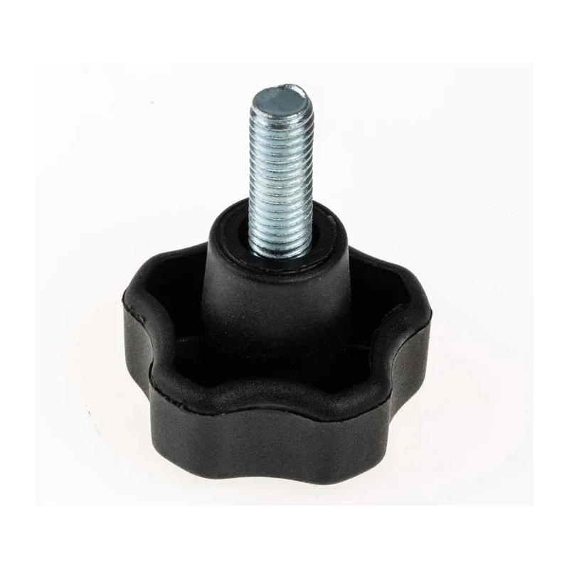 RS PRO Black Polypropylene Multiple Lobes Clamping Knob, M8 Thread Size, 20mm Thread Length, Threaded Stud, 40 mm 702-7576