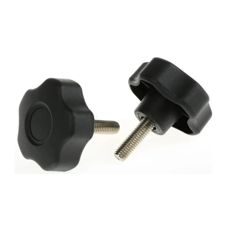 RS PRO Black Polypropylene Multiple Lobes Clamping Knob M8 Threaded Stud 50 mm Diameter 702-7645
