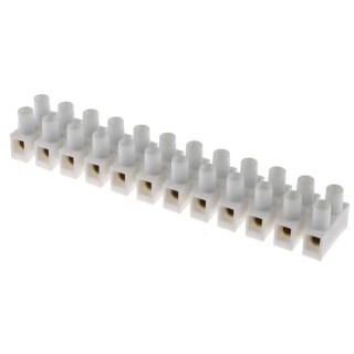 RS PRO Non-Fused Terminal Block, 12-Way, 12AWG Wire Size, 24A Current, 380V, Screw Termination 703-3818