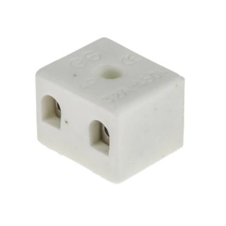RS PRO Non-Fused Terminal Block 2-Way 12AWG Wire 32A Screw, Ceramic, 450V, Direct Mount 703-3846