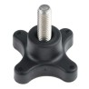 RS PRO Black Polypropylene 4-Arm Clamping Knob Threaded Stud M10 x 25mm 60 mm Diameter 702-7746