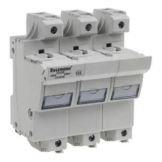 Eaton 100A Rail Mount Fuse Holder for A2 Compatible Fuse Size, 3-Pole, 690V AC CH223B
