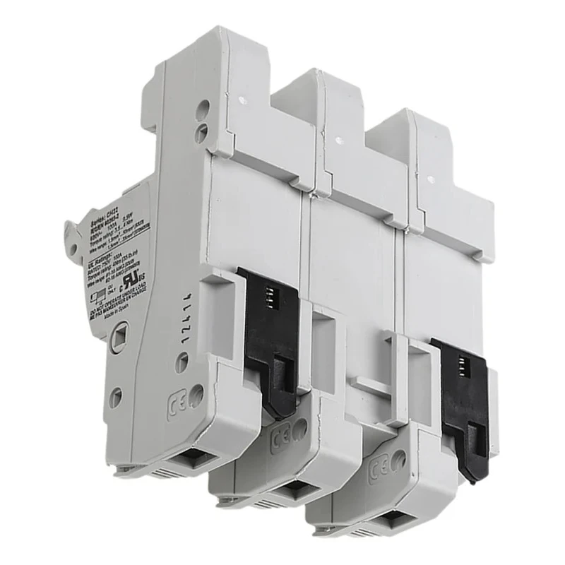 Eaton 100A Rail Mount Fuse Holder for A2 Compatible Fuse Size, 3-Pole, 690V AC CH223B