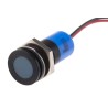 RS PRO Blue Panel Mount Indicator 24V DC 20mA Lead Wire Termination IP67 Flush Bezel 703-9002