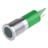 RS PRO Green Panel Mount Indicator with 36V DC and 6V DC Voltage, 20mA Current, Solder Tab Termination, IP67 703-9049