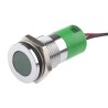 RS PRO Green Panel Mount Indicator, 36V DC and 6V DC, 20mA Current, Lead Wire Termination, IP67 Sealed Flush Bezel 703-9070