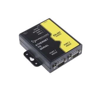 Brainboxes Server Serial Device Server, 2 Ports, 1 Mbps Baud Rate, 5 to 30 V dc Supply ES-257