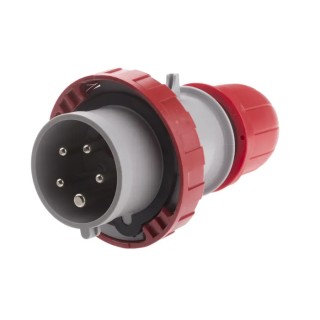 Scame Industrial Power Connector Adapter 3P+N+PE Cable Mount 16A 415V Straight IP66 IP67 RED 218.1637RV