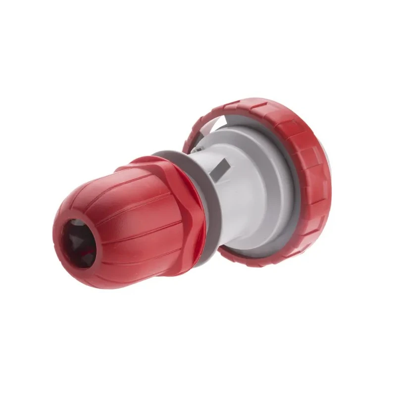 Scame Industrial Power Connector Adapter 3P+N+PE Cable Mount 16A 415V Straight IP66 IP67 RED 218.1637RV