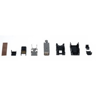 TE Connectivity Cable Straight Mini I/O Connector Male, 8 Way, Shielded 2040008-1