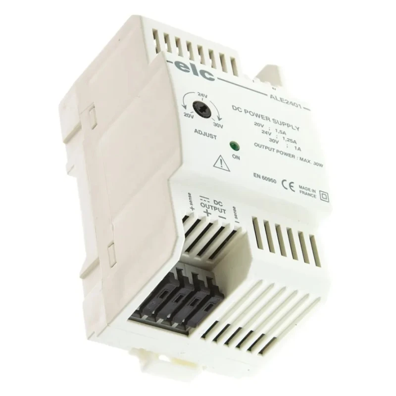 ELC ALE Switched Mode DIN Rail Power Supply 1 Phase 24V DC, 1.25A Output, 30W, IP20, 220-240V AC ALE2401