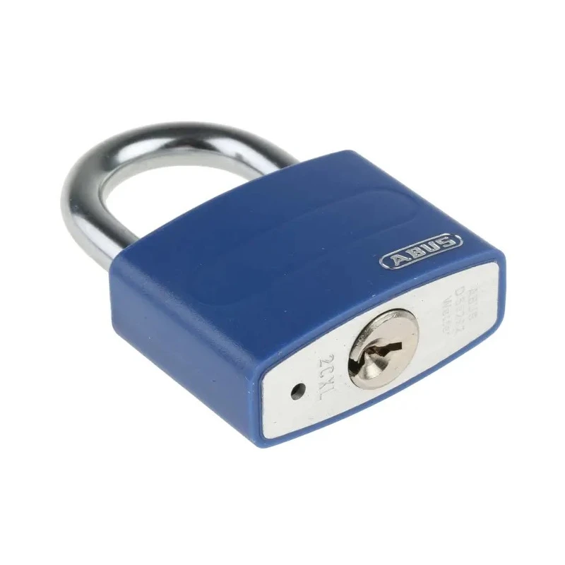 ABUS Keyed Steel and Aluminium Weatherproof Safety Padlock 43mm Body, 6.5mm Shackle Diameter T65AL/40 Blue KA6402