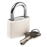 ABUS Weatherproof Keyed Steel Aluminium Safety Padlock 6.5 mm Shackle Diameter 22.5 mm Length 49948 - T65AL/40 White KA 6402