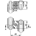 Bosch Rexroth M6 Cross Connector Connecting Component, Strut Profile 28 mm, Groove Size D28 mm 3842541181