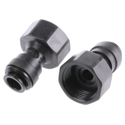 John Guest Nitrile O-Ring Black Acetal Copolymer Fitting Male Female 5/8 in PM451015FE