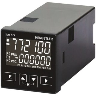 Hengstler Multifunctional 6 Digit Counter TICO 772, 9.3mm Digit Height, Automatic & Manual Reset, Panel Mount 0 772 301