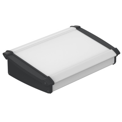 Bopla Aluminium and ABS Desktop Enclosure Sloped Front Black Natural 250 mm x 181.2 mm x 68.2 mm 92865250.MT6 ATPH 1865-0250