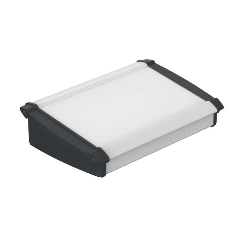 Bopla Aluminium and ABS Desktop Enclosure Sloped Front Black Natural 250 mm x 181.2 mm x 68.2 mm 92865250.MT6 ATPH 1865-0250