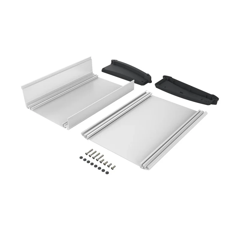 Bopla Aluminium and ABS Desktop Enclosure Sloped Front Black Natural 250 mm x 181.2 mm x 68.2 mm 92865250.MT6 ATPH 1865-0250
