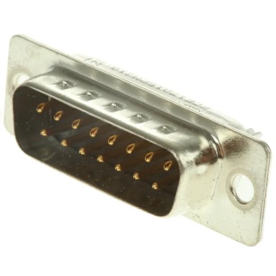 Amphenol Communications Solutions 15 Way Straight 2.74 mm Pitch Panel Mount D-Sub Connector Male FCE17