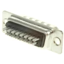 Amphenol Communications Solutions 15 Way Straight 2.74 mm Pitch Panel Mount D-Sub Connector Male FCE17