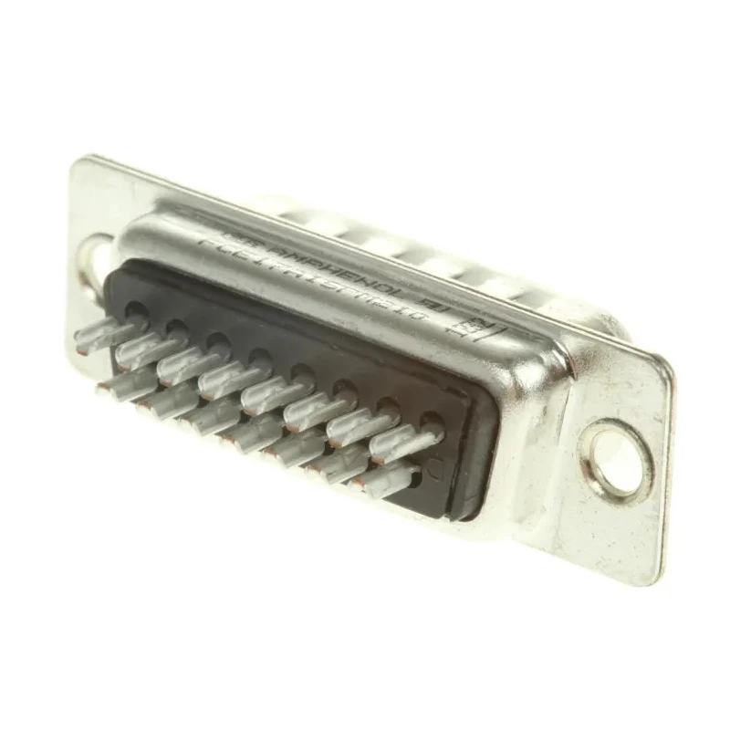 Amphenol Communications Solutions 15 Way Straight 2.74 mm Pitch Panel Mount D-Sub Connector Male FCE17